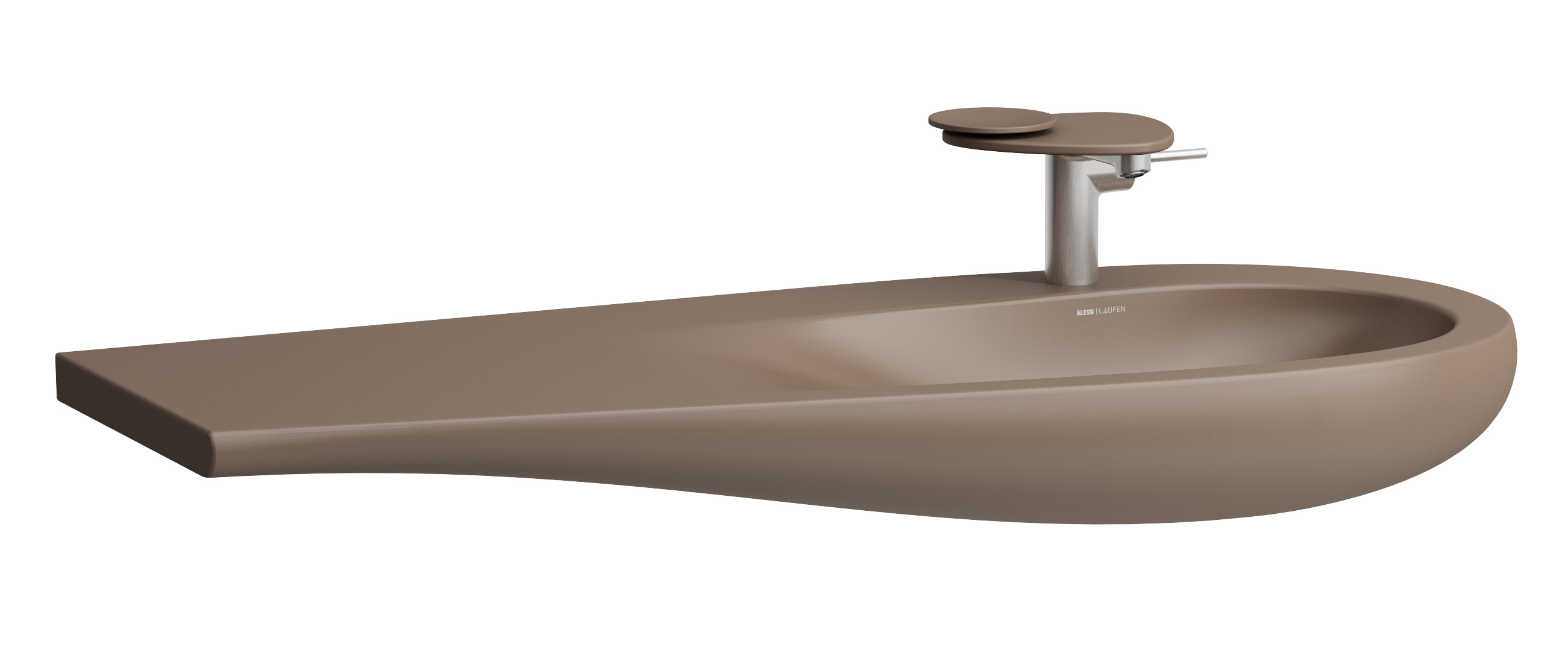 Laufen Il Bagno Alessi lavabo 120x50 cm a parete marrone/beige H8149741881041