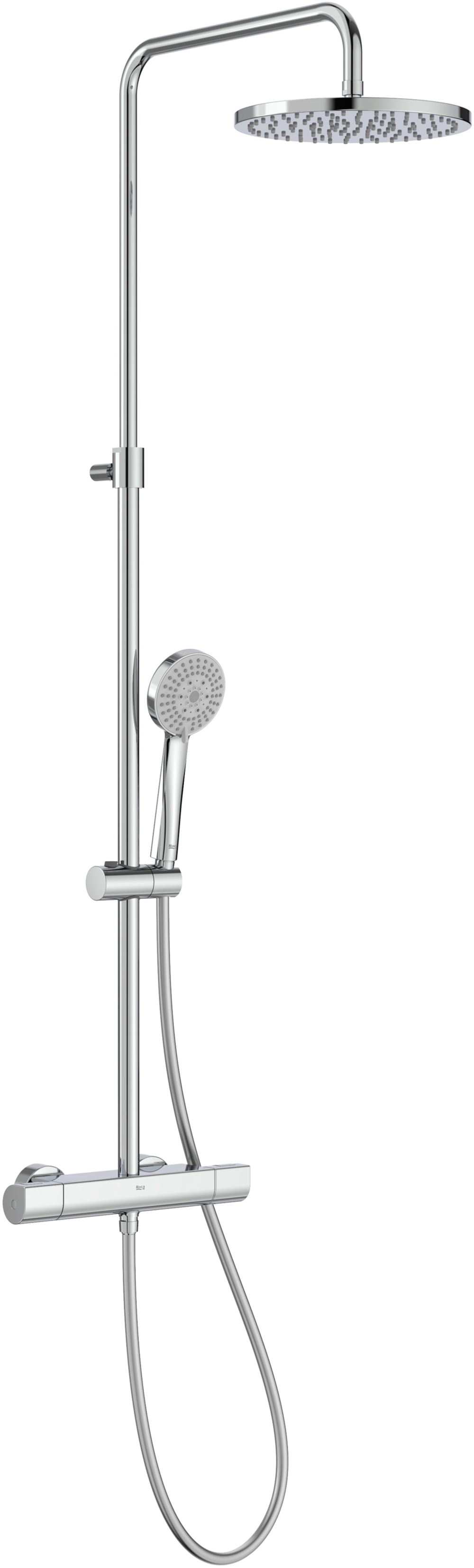 Roca Even-t Round set doccia a parete con termostato con soffione cromo A5A9A2EC00