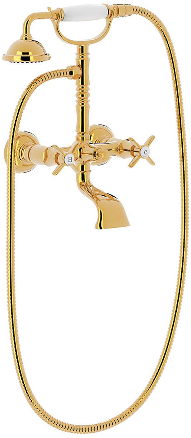 Tres Clasic rubinetto per vasca e doccia a parete oro 24217601OR