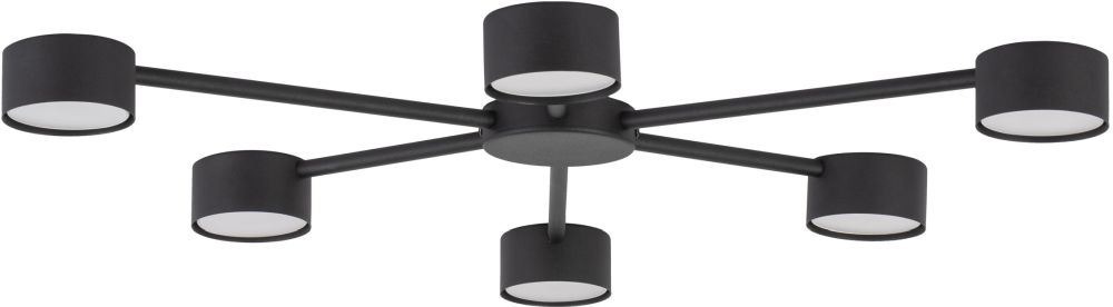 TK Lighting Avia Black lampada da soffitto 6x10 W nero 4692