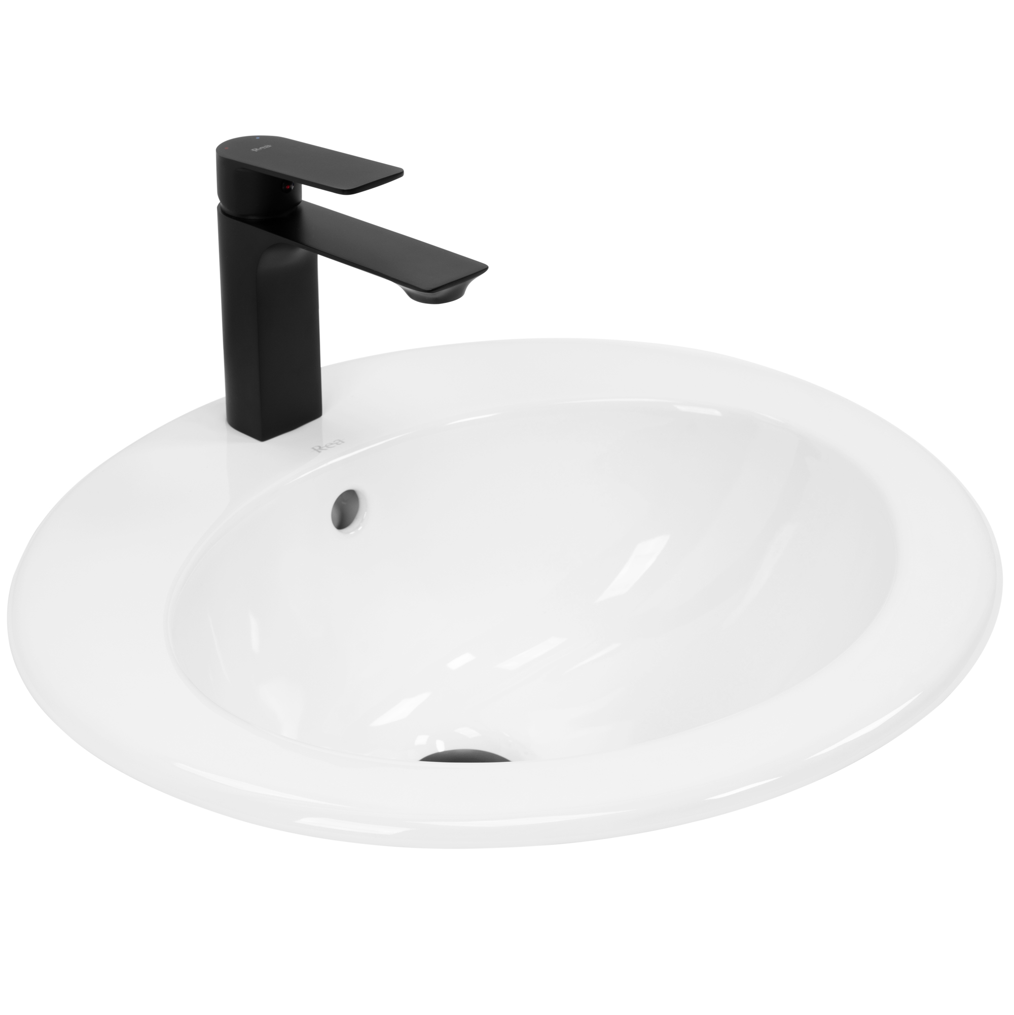 Rea Dalia lavabo 51.5x46 cm ovale da incasso bianco REA-U4122