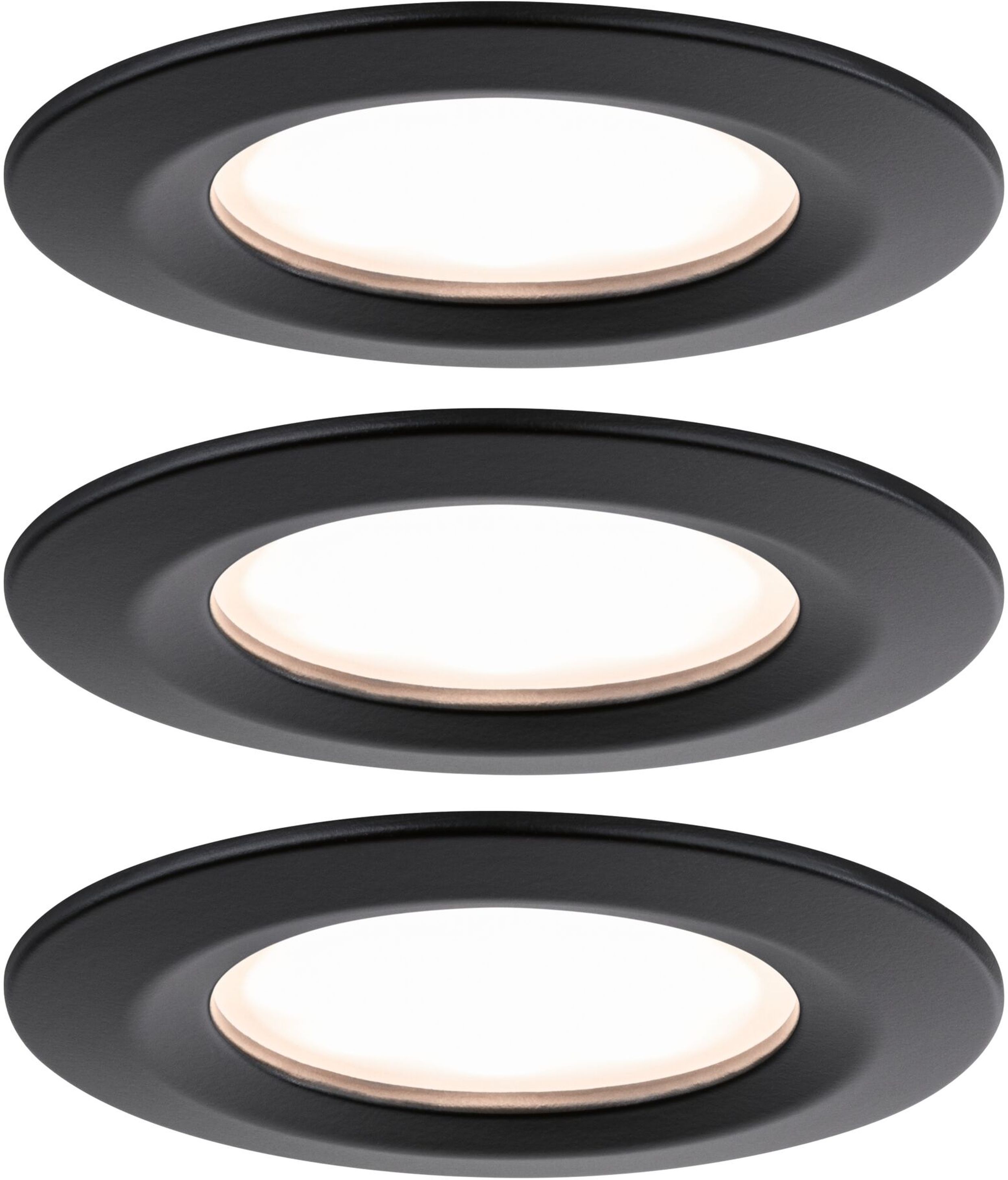 Paulmann Nova lampada da incasso 3x6 W nero 93081
