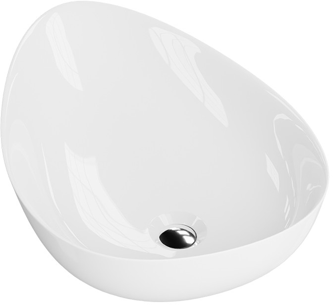 LaVita Migdał lavabo 58x41 cm ovale da appoggio bianco 5900378334200