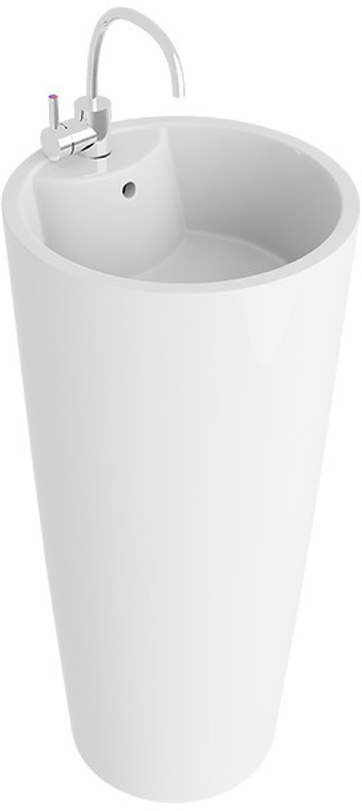 LaVita Uvas lavabo 40x40 cm rotonda freestanding bianco 5900378334408