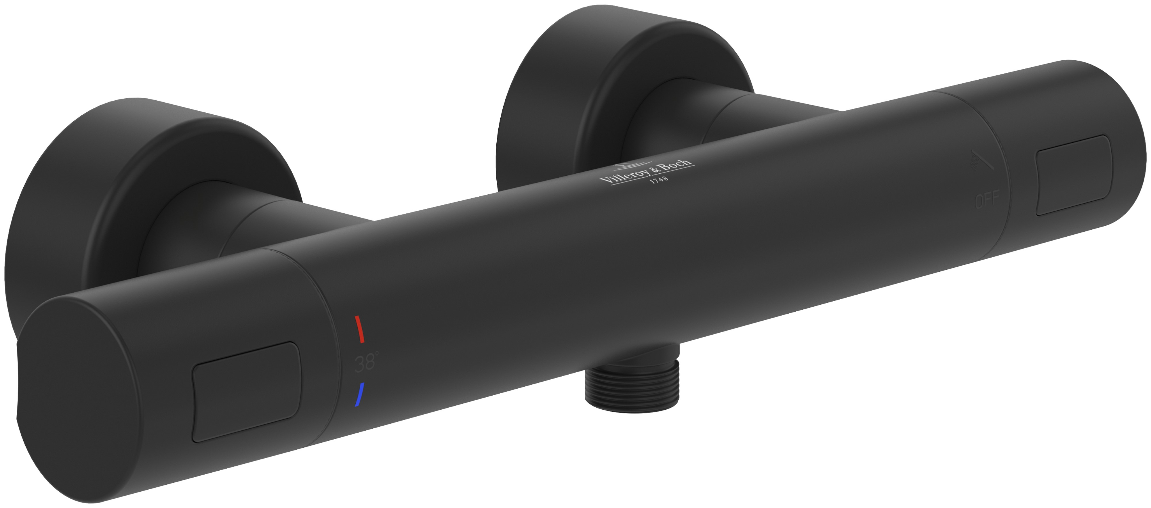 Villeroy & Boch Universal Taps & Fittings rubinetto per doccia a parete con termostato nero TVS000017000K5