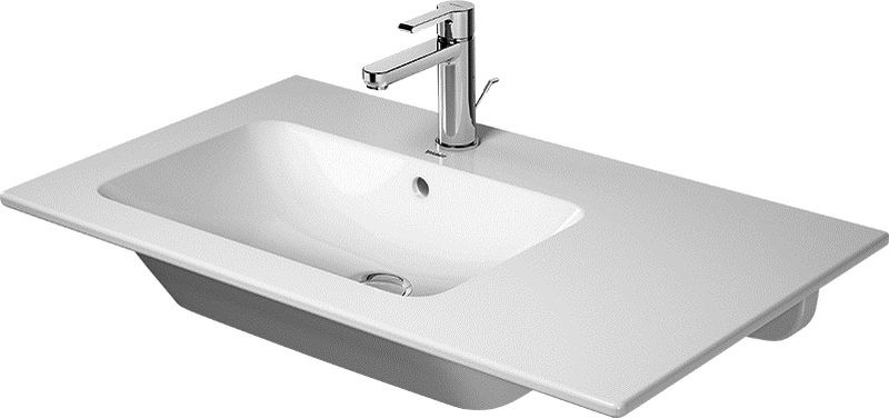 Duravit ME by Starck lavabo 83x49 cm rettangolare da mobile-con piano bianco 23458300601