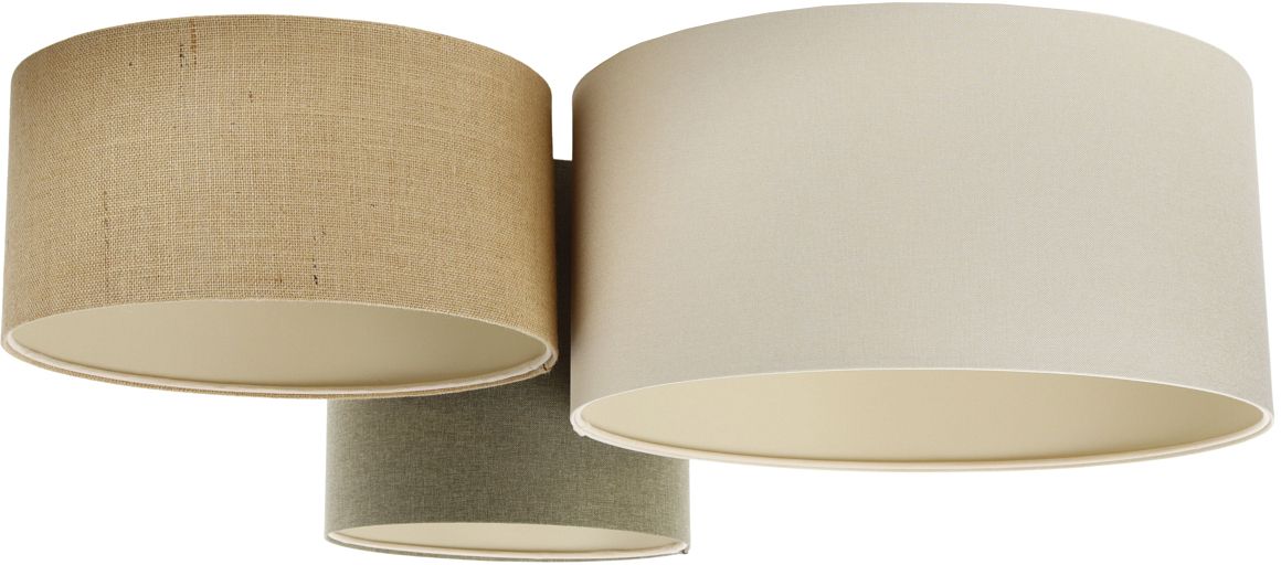 BPS Koncept Boho Ellegant lampada da soffitto 3x60 W verde-beige 080-074