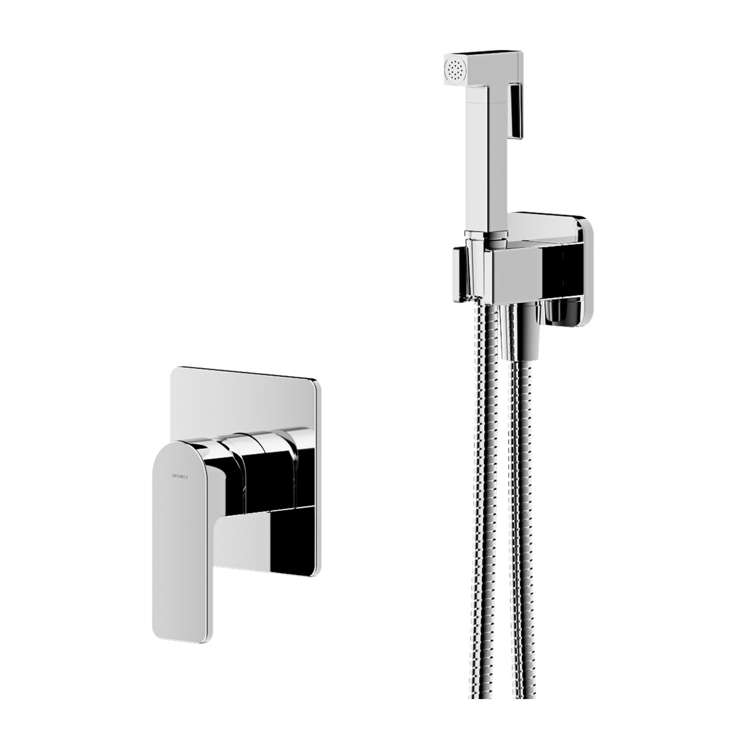 Omnires Baretti set doccetta bidet da incasso cromo SYSBABI1XCR