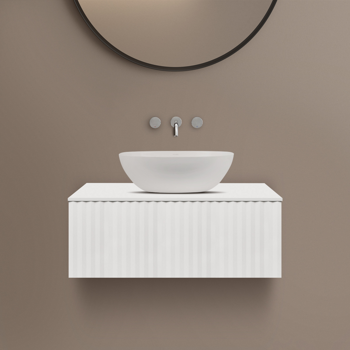 Ksuro 02 armadietto 80x46.6x30 cm sottolavabo sospeso bianco 50003000