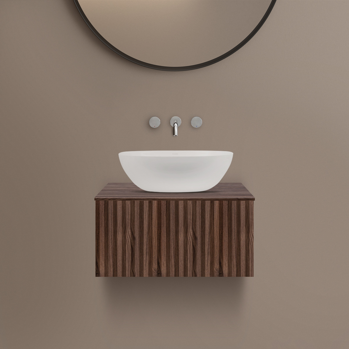 Ksuro 02 armadietto 60x46.6x30 cm sottolavabo sospeso noce 50002060