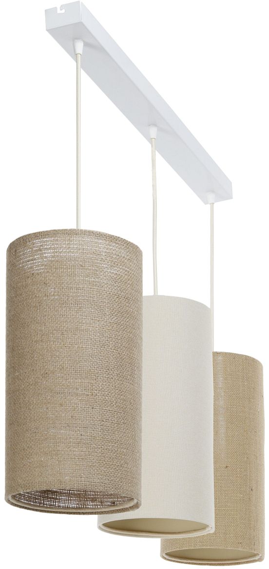 BPS Koncept Boho Ellegant Slim lampada sospesa 3x60 W crema-beige 0T0-L3-007