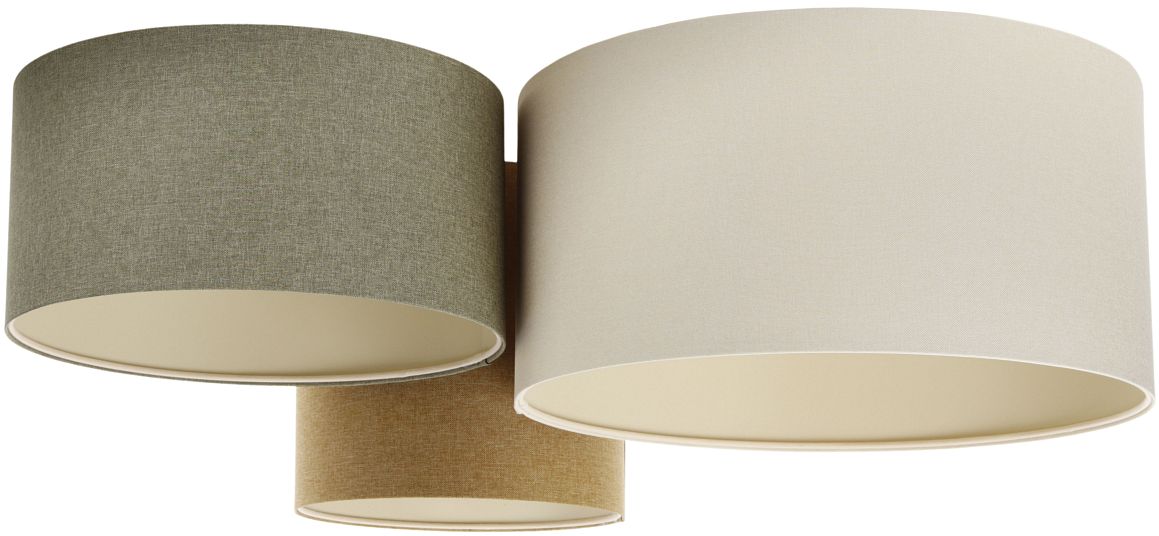 BPS Koncept Boho Ellegant lampada da soffitto 3x60 W verde-marrone-beige 080-069