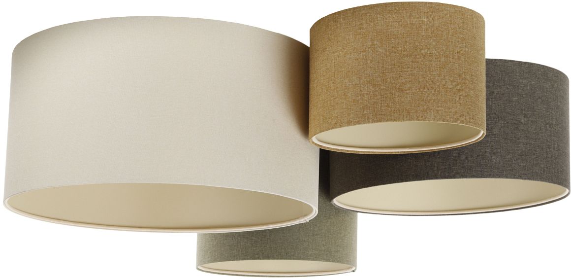 BPS Koncept Boho Ellegant lampada da soffitto 4x60 W verde-marrone 084-075