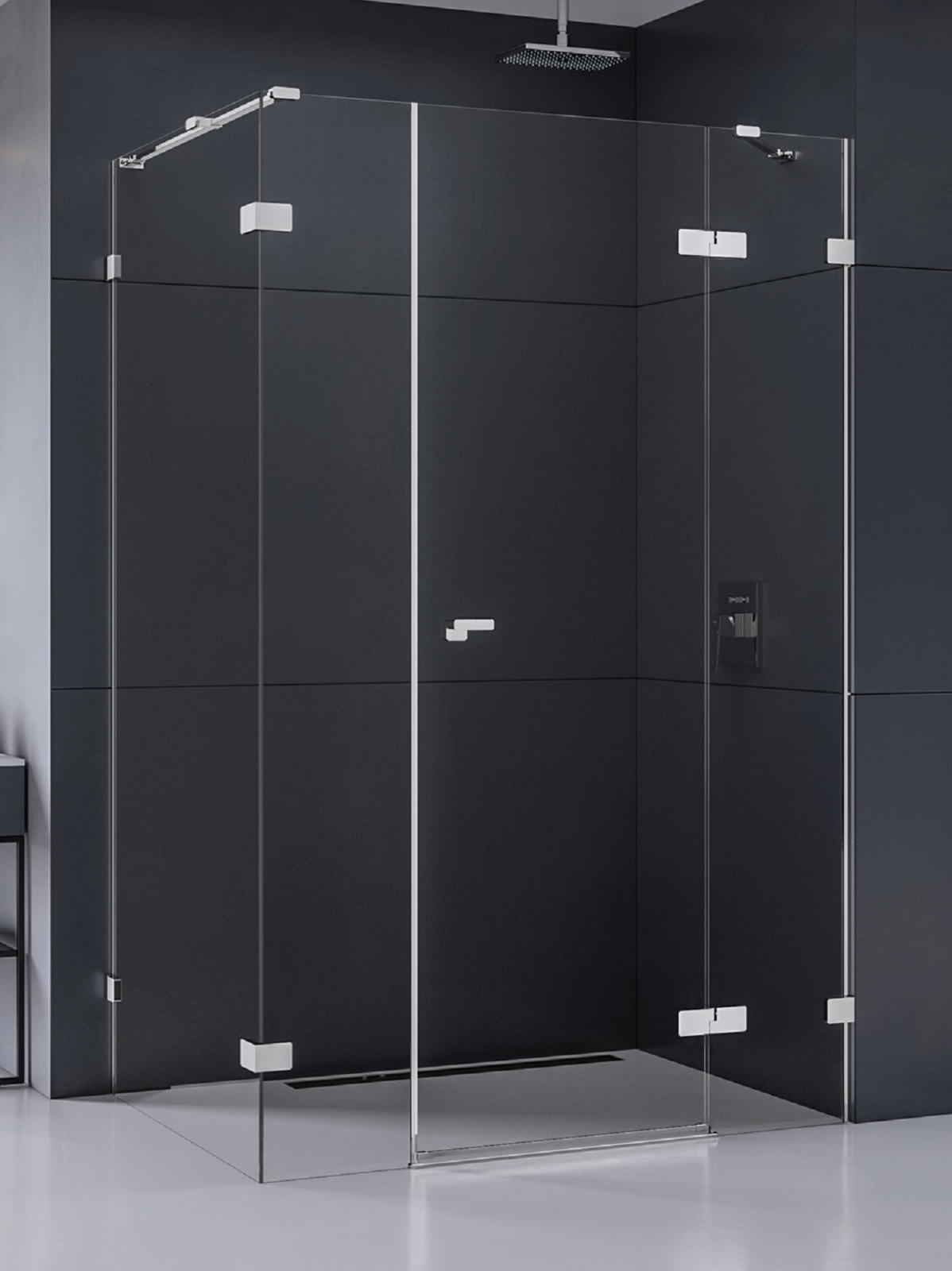 New Trendy Eventa box doccia 110x80 cm rettangolare cromo lucida/vetro trasparente EXK-4554