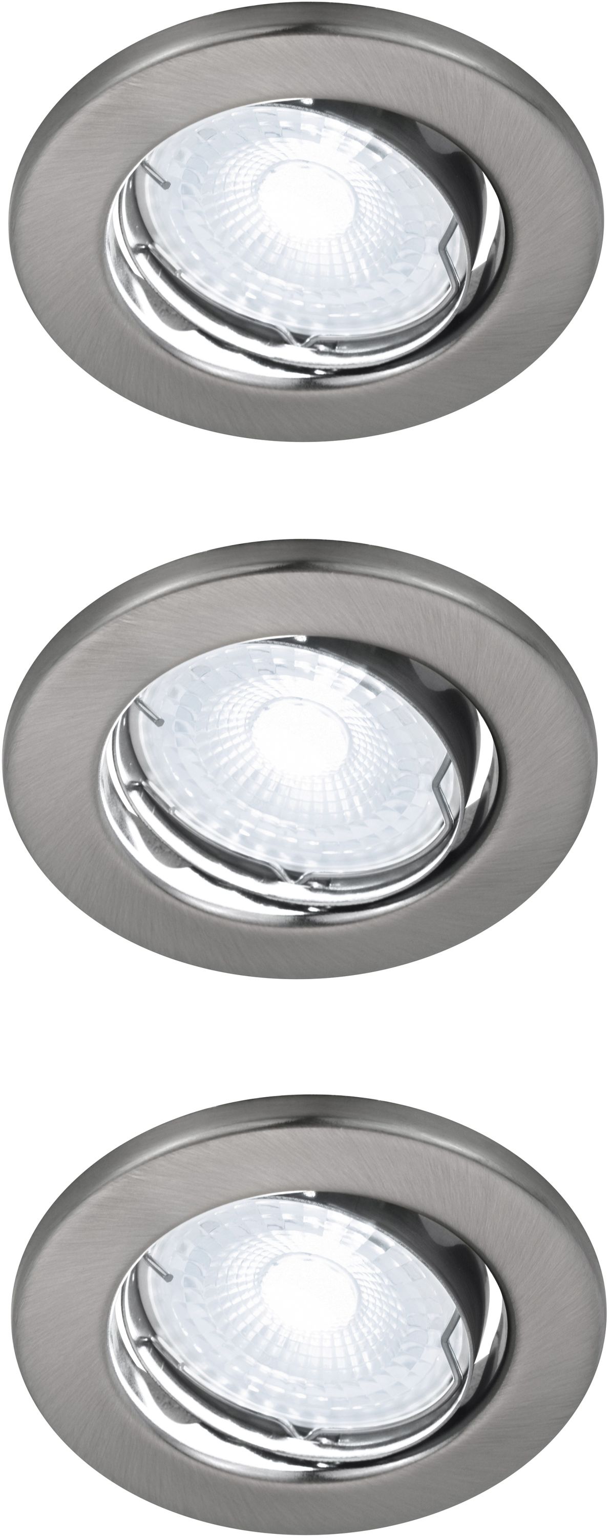 Nordlux Canis lampada da incasso 3x4.7 W nichel 49390155