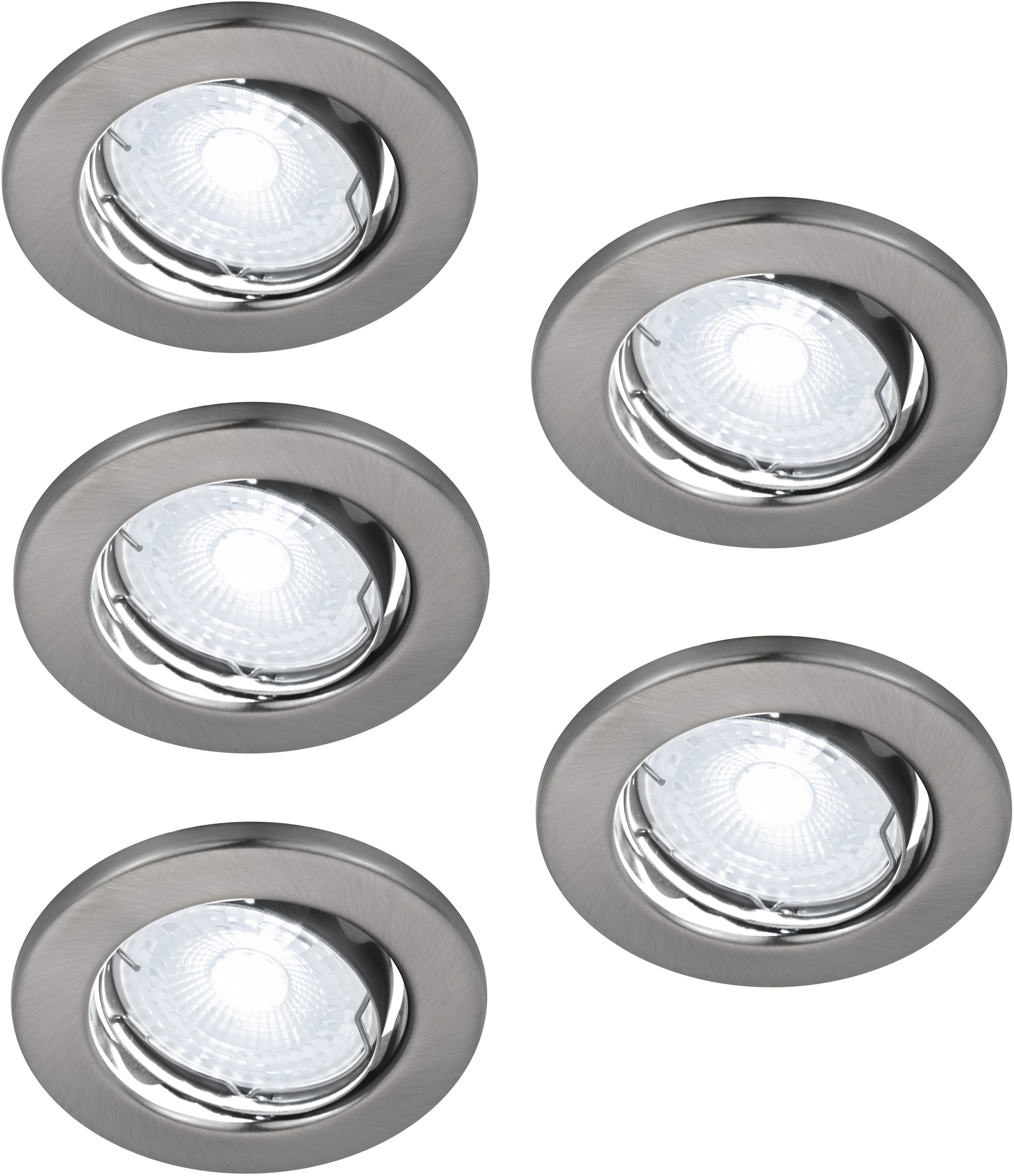 Nordlux Canis lampada da incasso 5x4.7 W nichel 49760155