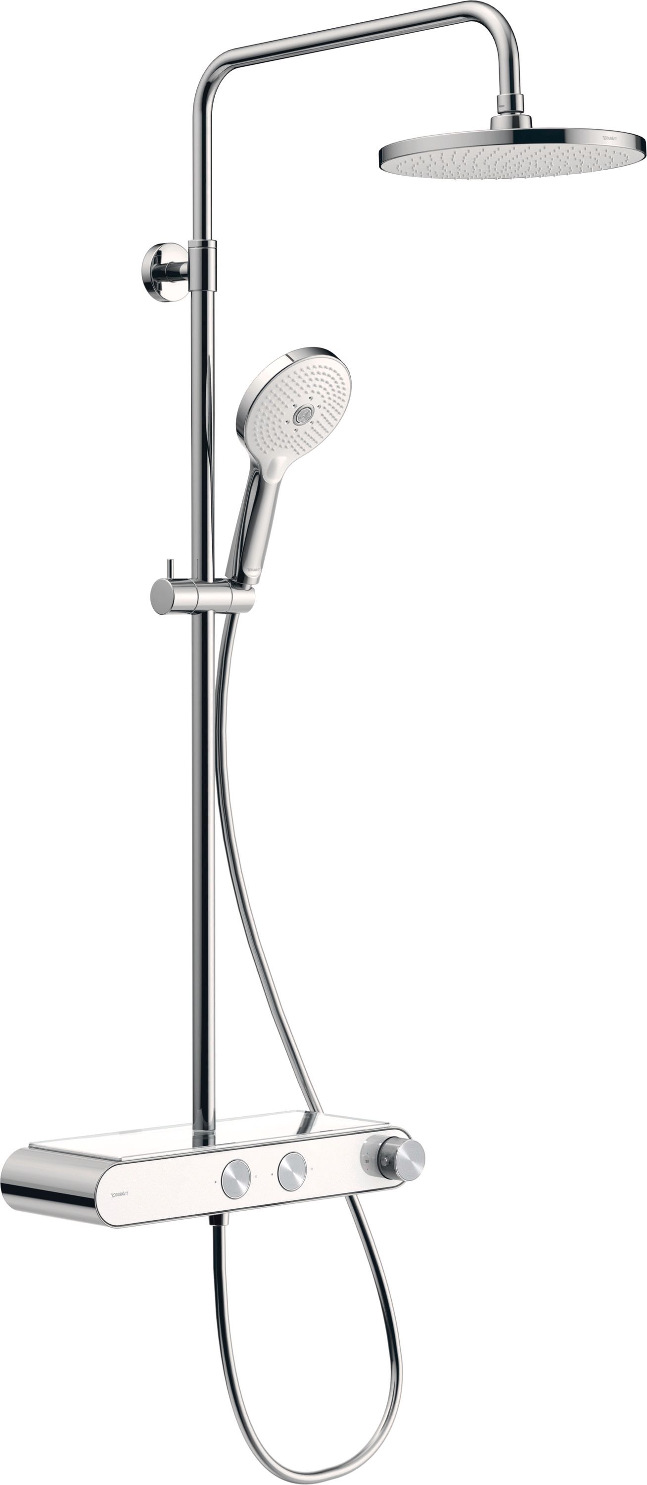 Duravit Shower Systems set doccia a parete con termostato cromo-bianco TH4382008005