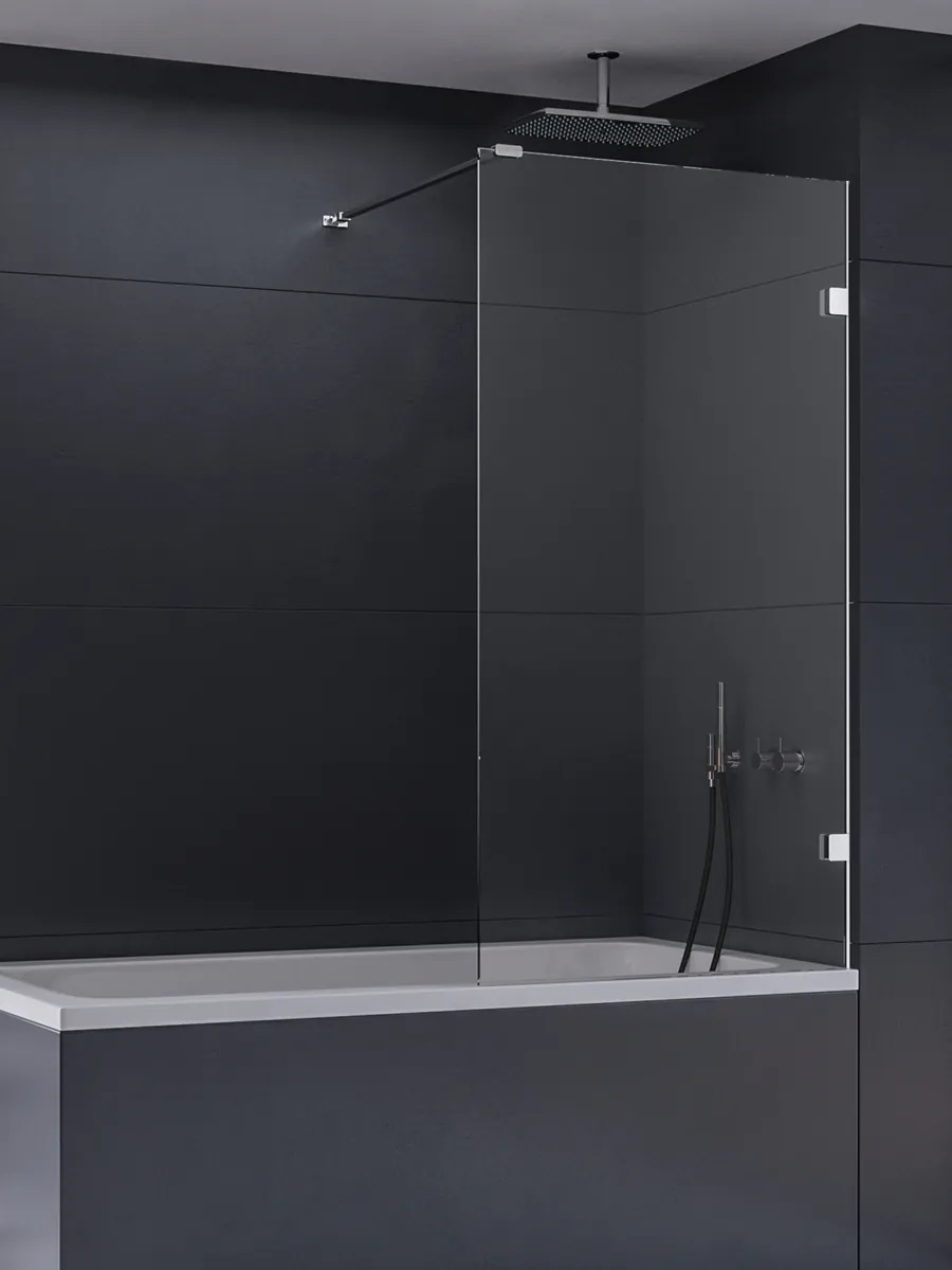 New Trendy Eventa parete vasca 70 cm 1 anta cromo lucida/vetro trasparente EXK-6995-WP
