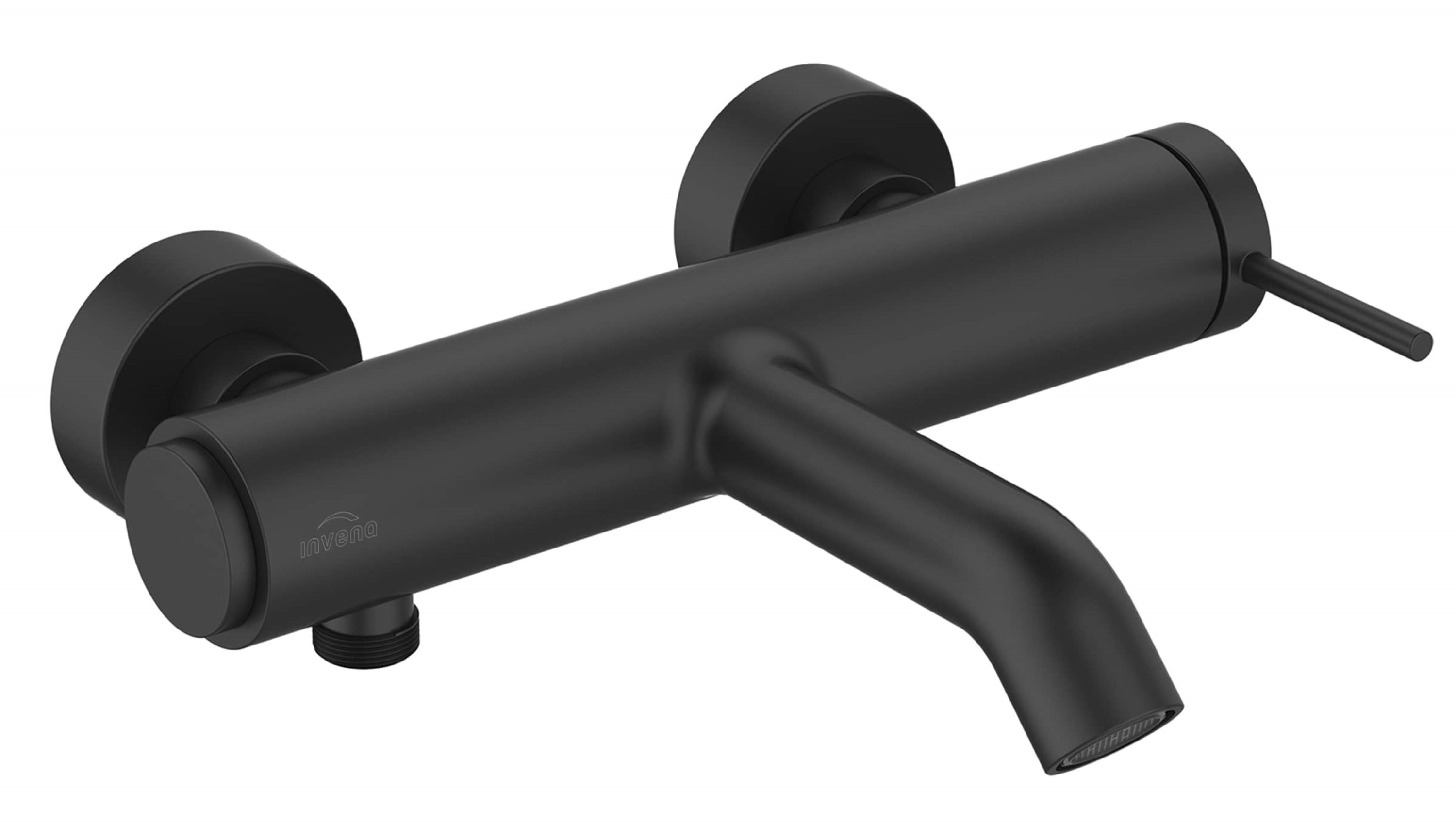Invena Kalitea rubinetto per vasca e doccia a parete nero BW-72-004