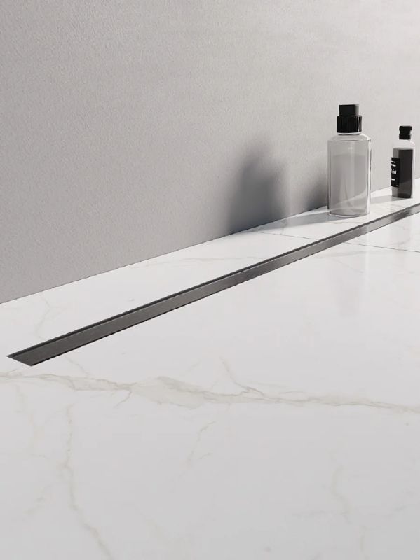 New Trendy Visio Slim Gunmetal Brushed canalina lineare 80 cm OL-0093
