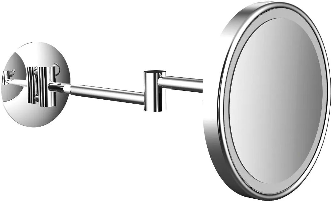 Emco Pure (LED) specchietto per trucco 20.3x20.3 cm rotonda con illuminazione cromo 109406012