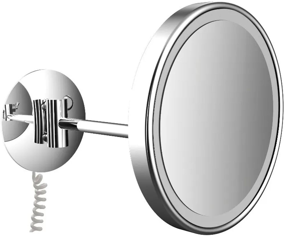 Emco Pure (LED) specchietto per trucco 20.3x20.3 cm rotonda con illuminazione cromo 109406008
