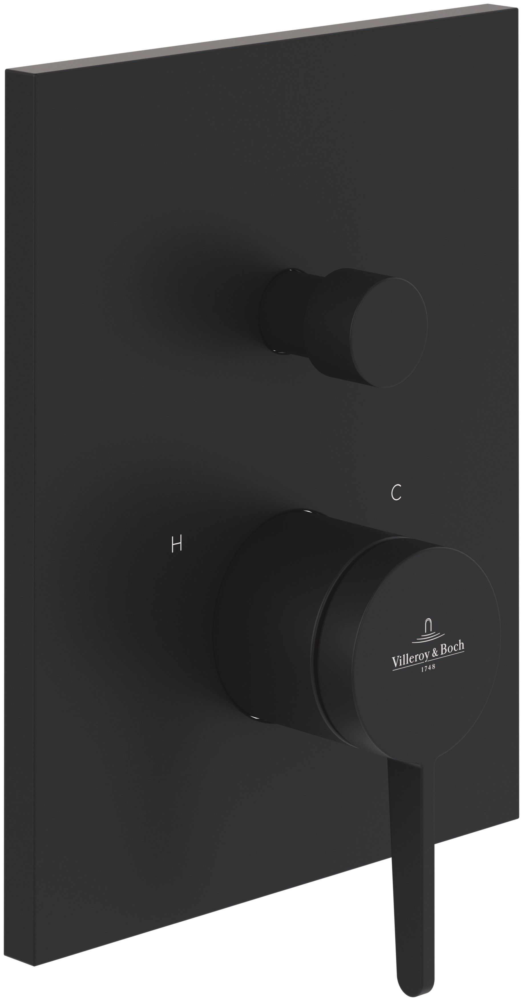 Villeroy & Boch Conum rubinetto per vasca e doccia da incasso nero TVT127001000K5