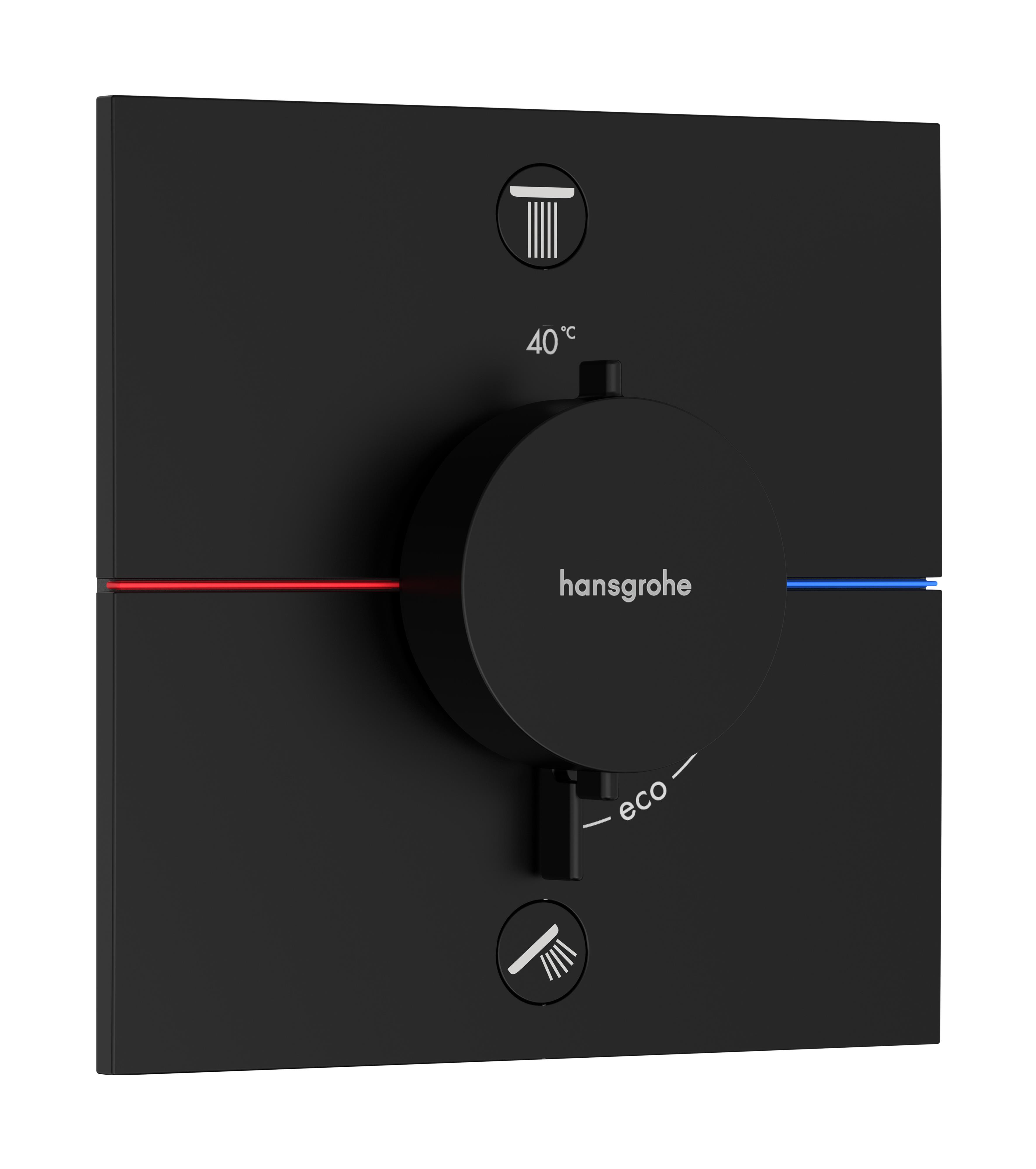 Hansgrohe ShowerSelect Comfort E rubinetto per vasca e doccia da incasso con termostato nero 15578670