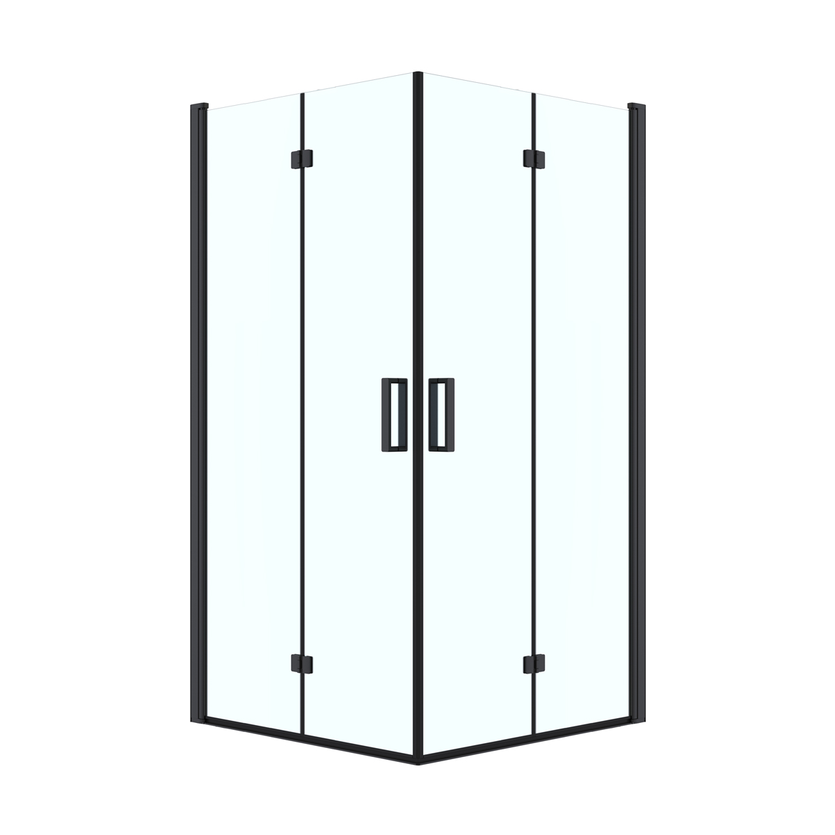 Oltens Byske box doccia 90x90 cm quadrato nero opaca/vetro trasparente 20002300