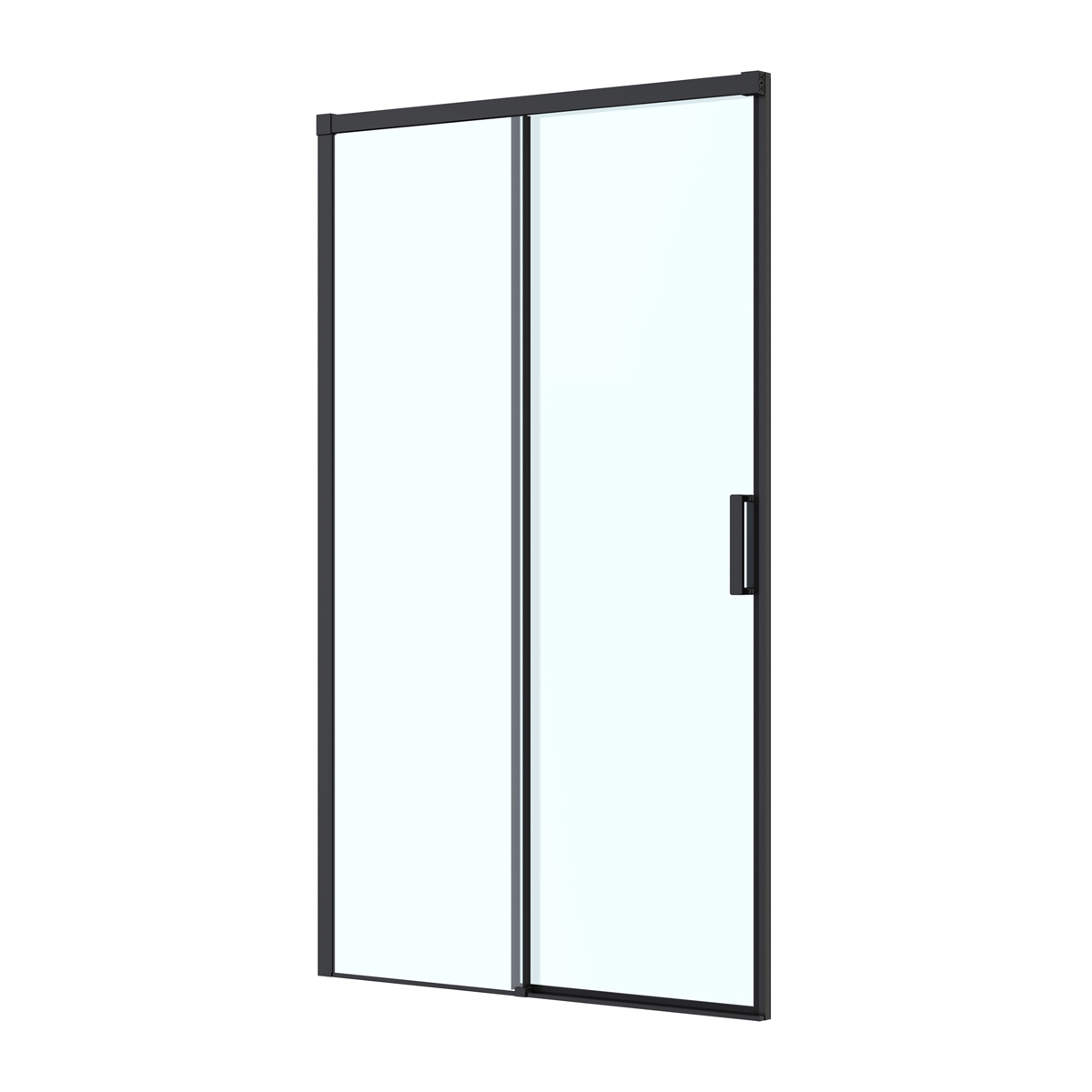 Oltens Breda porta doccia 120 cm scorrevole nero opaca/vetro trasparente 21212300