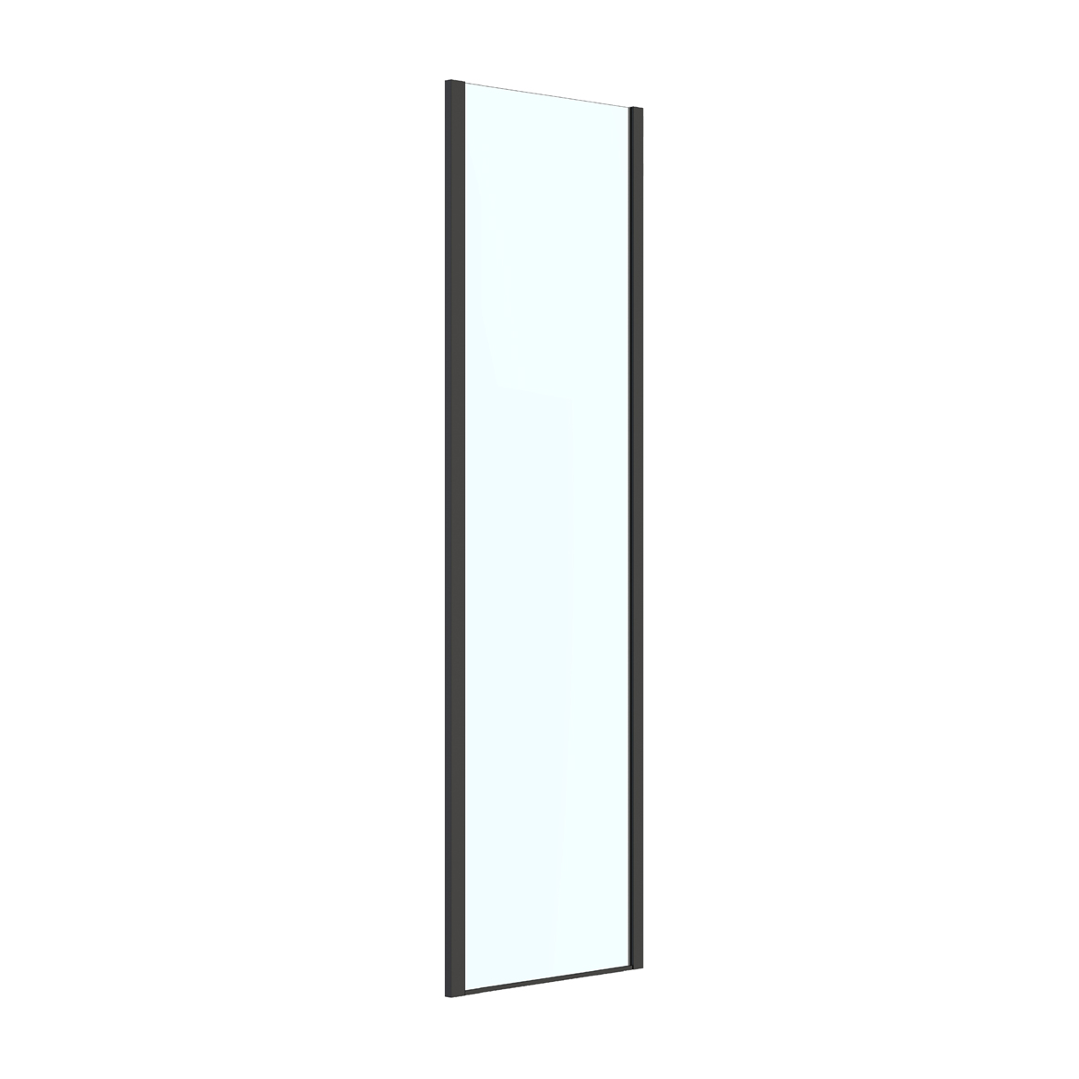 Oltens Breda parete doccia 80 cm nero opaca/vetro trasparente 22104300