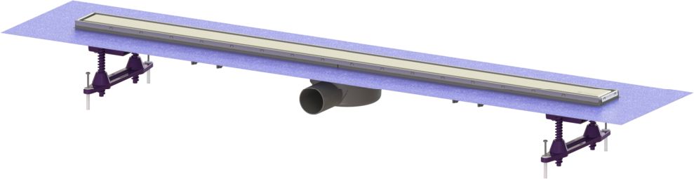 Kessel Linearis Compact scarico per doccia 105 cm acciaio 45600.66FM