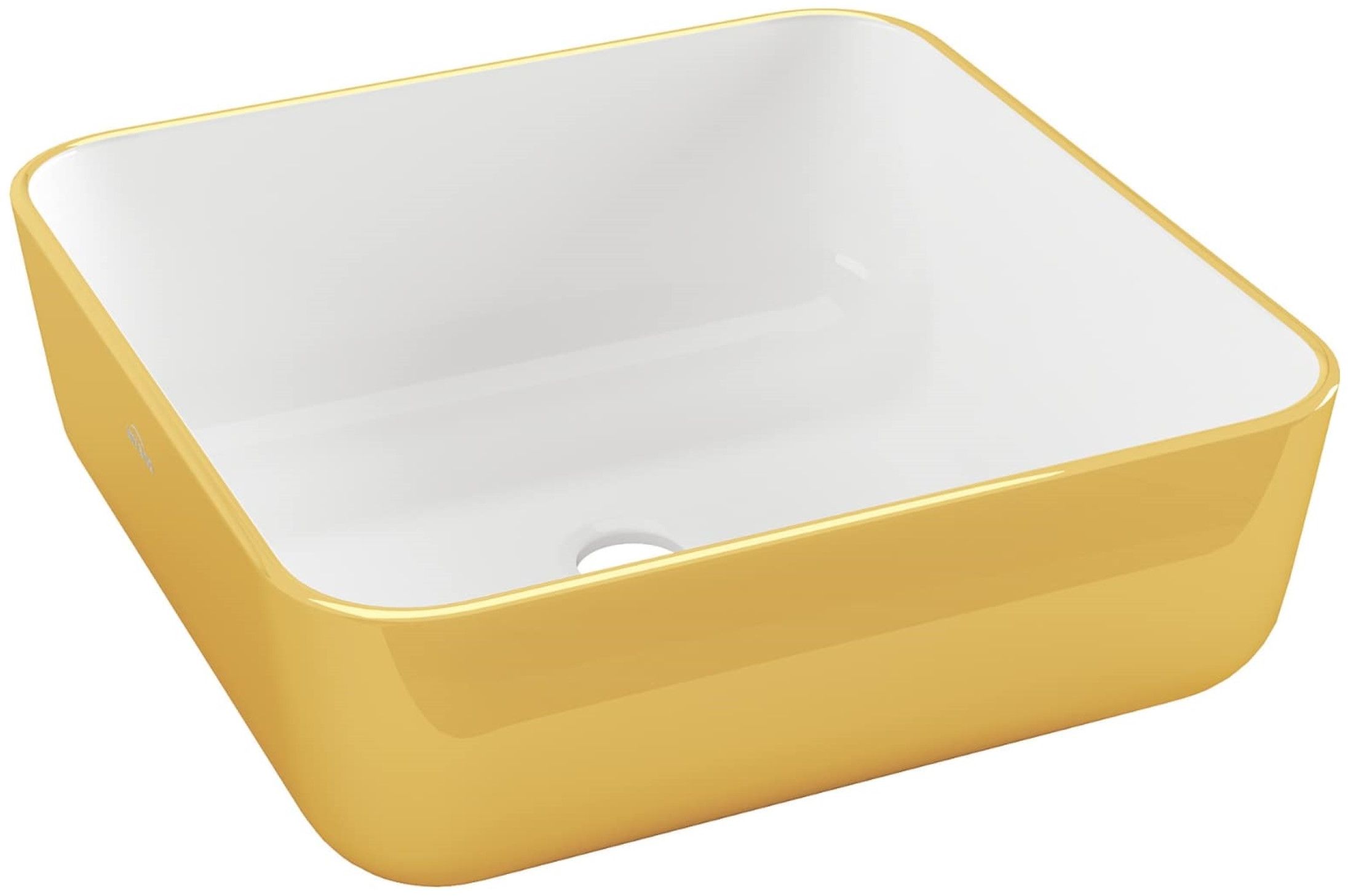 Invena Malaga lavabo 39x39 cm quadrata da appoggio CE-39-013-W