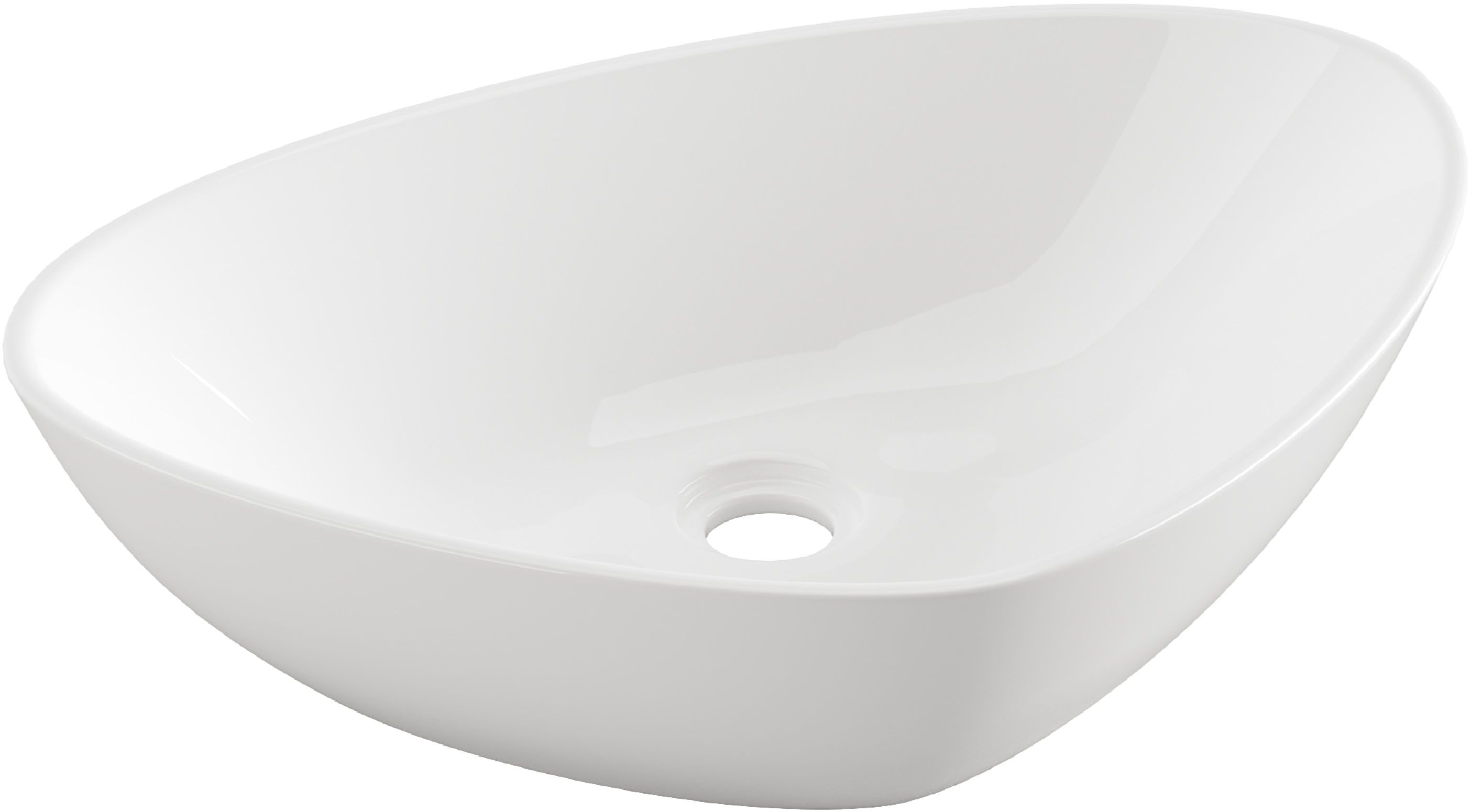 Invena Trigono lavabo 50x40.5 cm da appoggio bianco CE-58-001-W