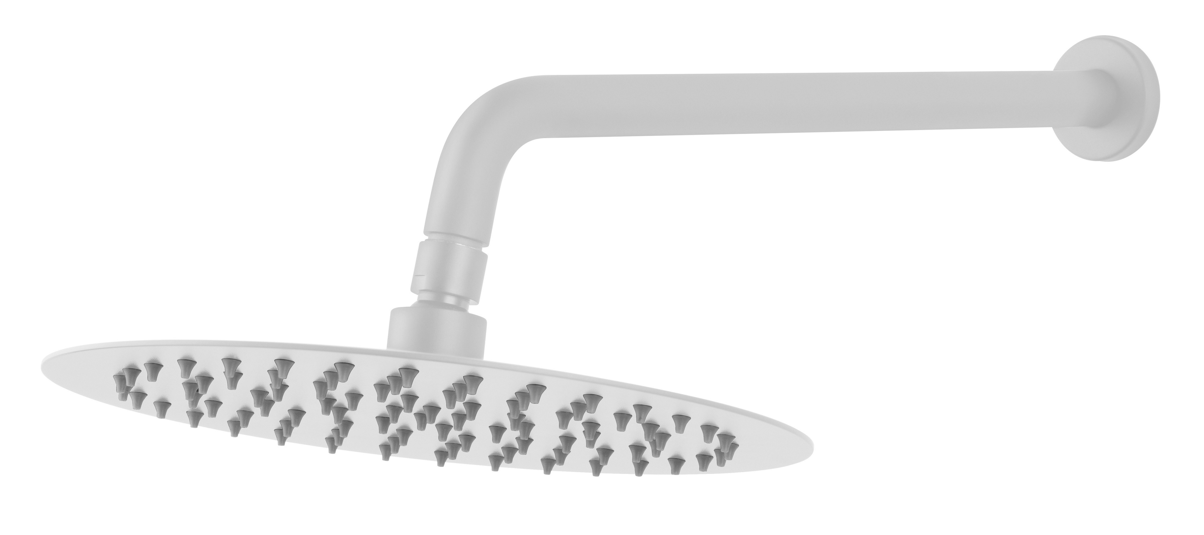 FDesign Inula soffione doccia con braccio 25x25 cm rotonda bianco FD8-513-33