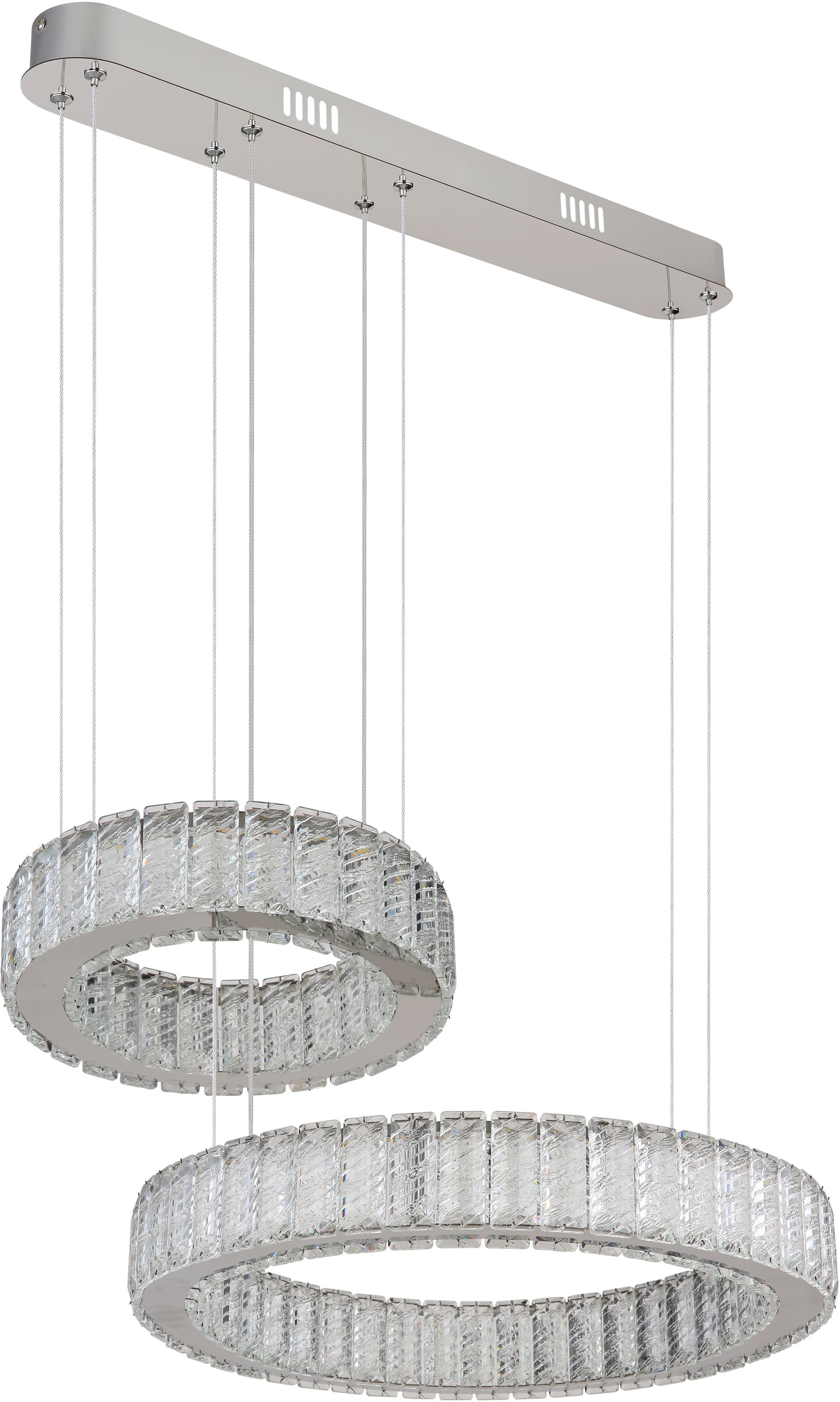 Globo Lighting Mucky lampada sospesa 2x80 W cromo-cristallo 67162-80