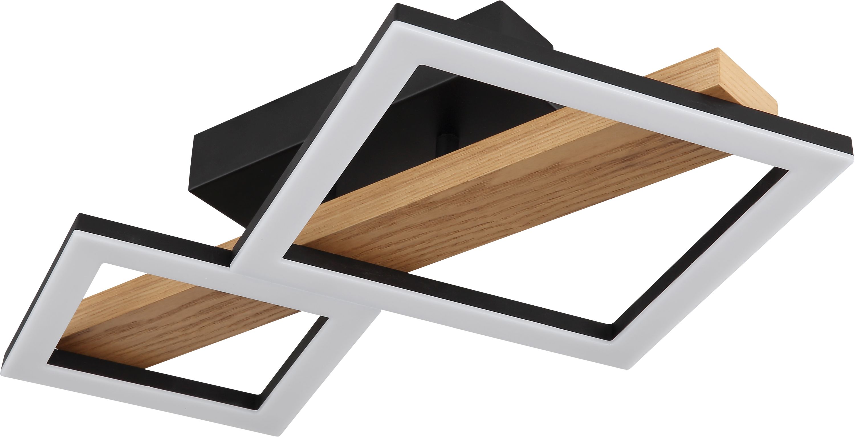 Globo Lighting Dustin lampada da soffitto 2x19 W nero-legno 67288D