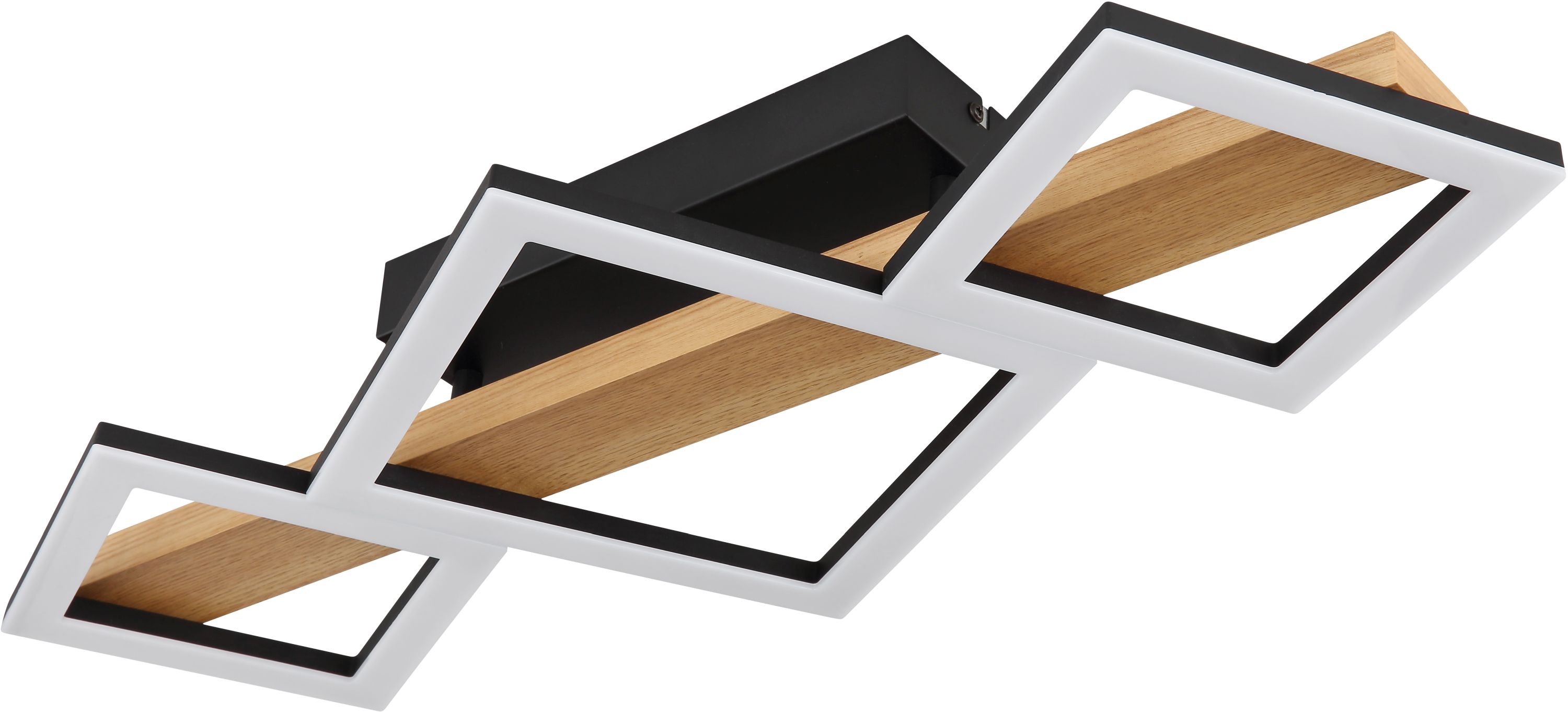 Globo Lighting Dustin lampada da soffitto 3x29 W nero-legno 67288D1