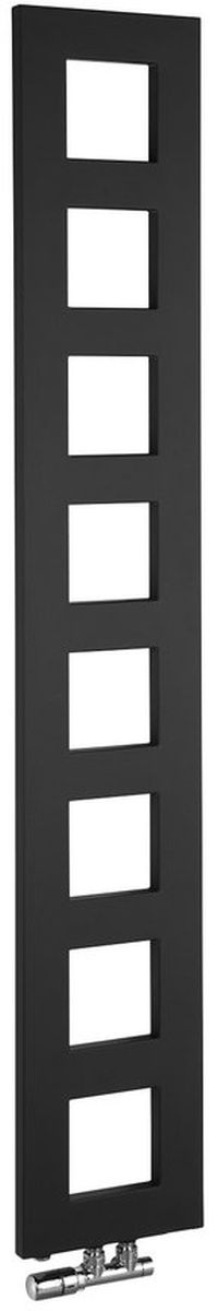 Sapho Block radiatore da bagno decorativo 175x28 cm nero IR182