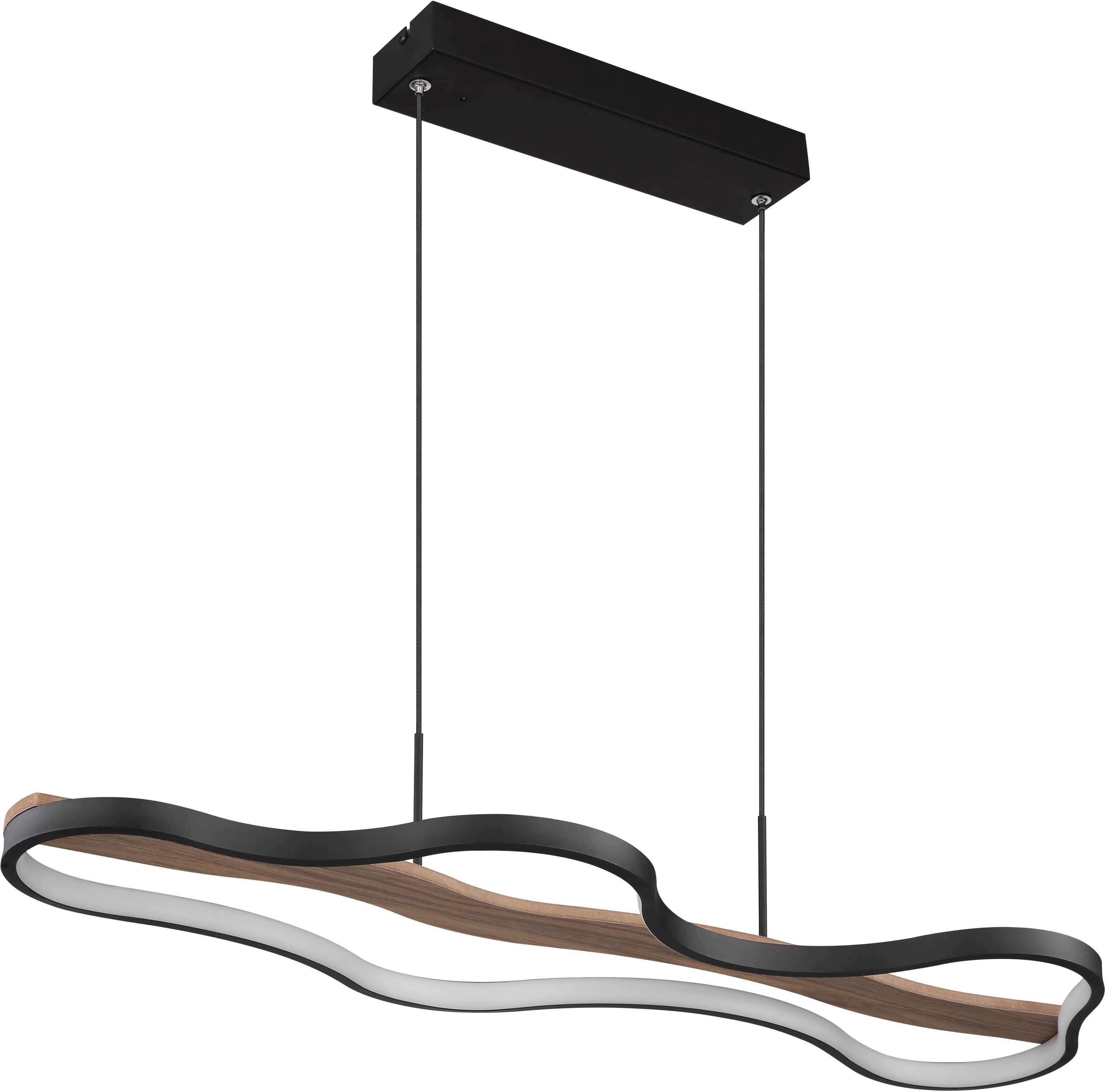 Globo Lighting Bezzy lampada sospesa 1x30 W nero-legno 67181H