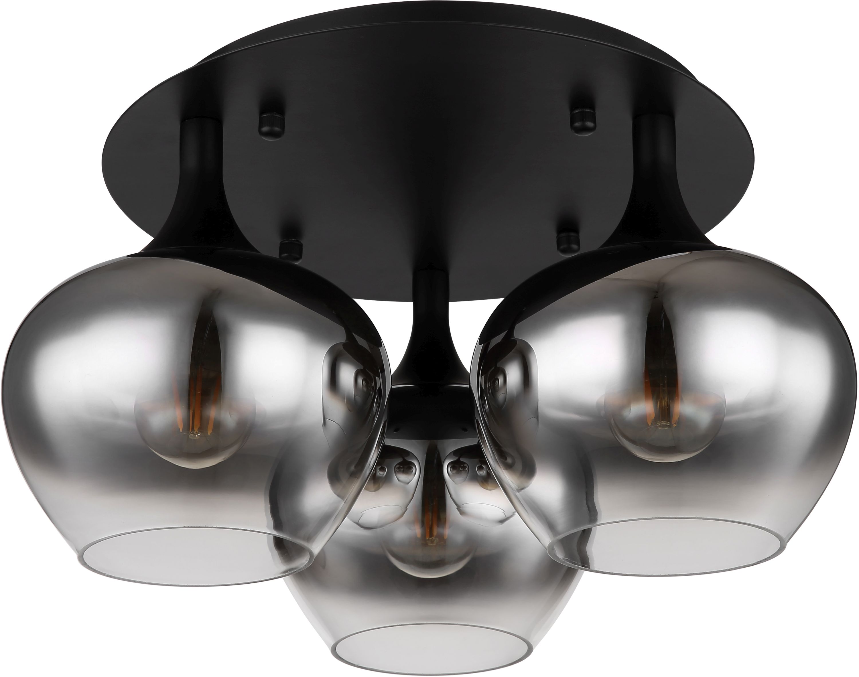 Globo Lighting Maxy lampada da soffitto 3x40 W nero-fumé 15548-3D