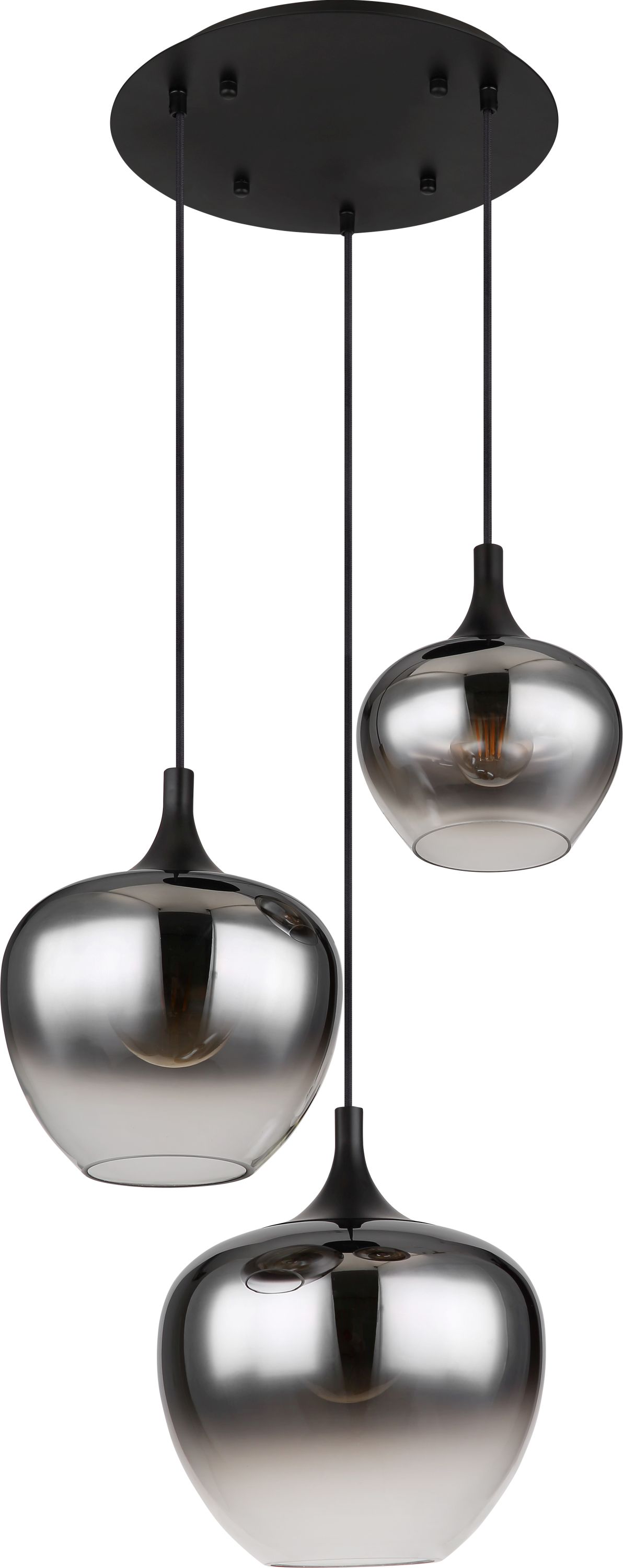 Globo Lighting Maxy lampada sospesa 3x40 W nero-fumé 15548-3H