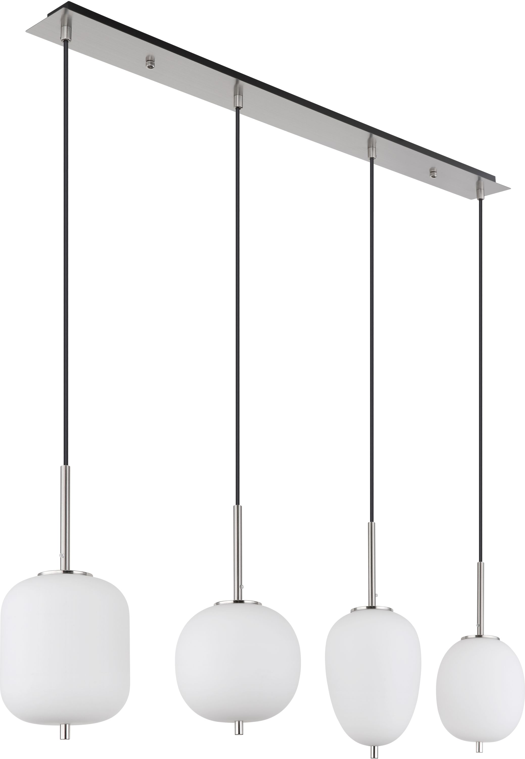Globo Lighting Blacky I lampada sospesa 4x40 W bianco-nichel 15345-4NO