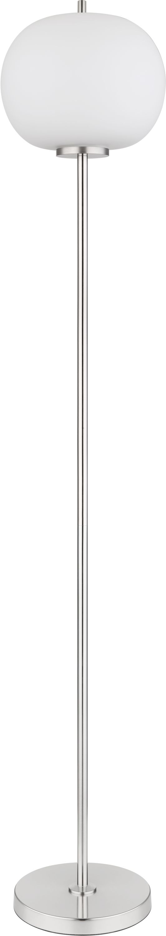 Globo Lighting Blacky I lampada da terra 1x60 W bianco-nichel 15345SNO