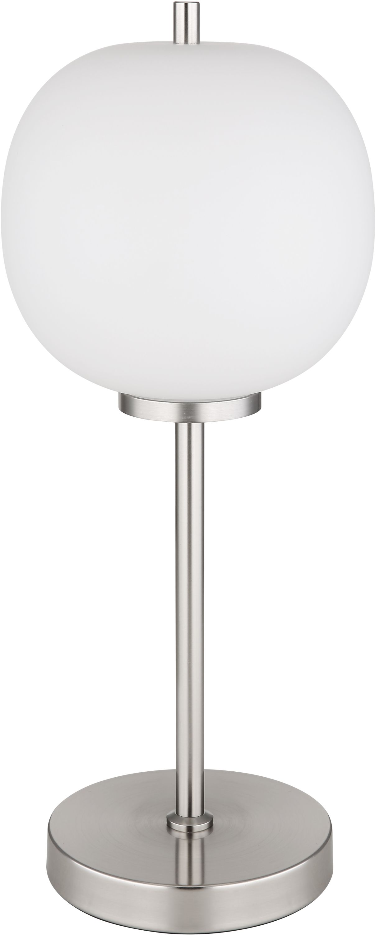 Globo Lighting Blacky I lampada da tavolo 1x40 W bianco-nichel 15345TNO