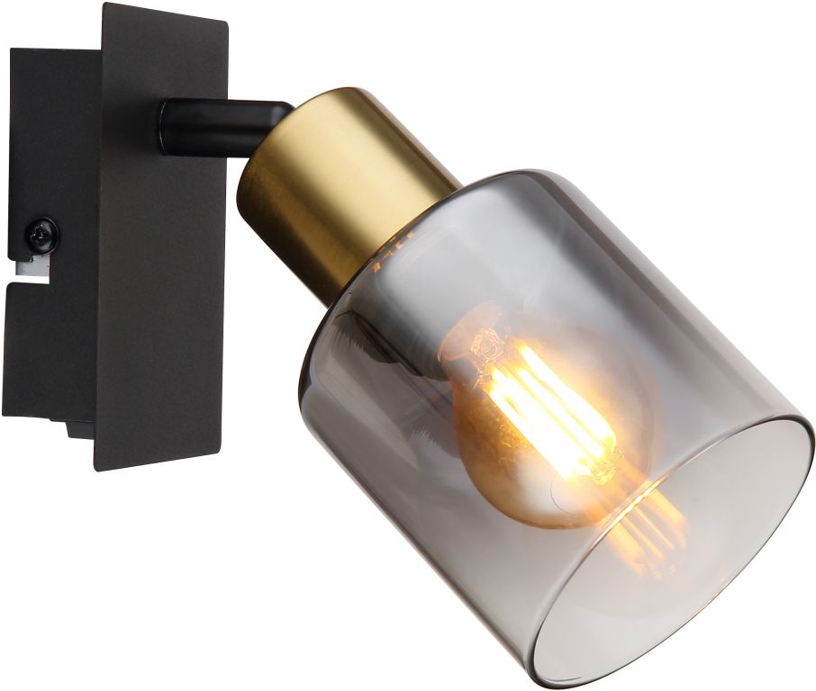 Globo Lighting Hollys lampada da parete 1x40 W nero-oro 54310-1
