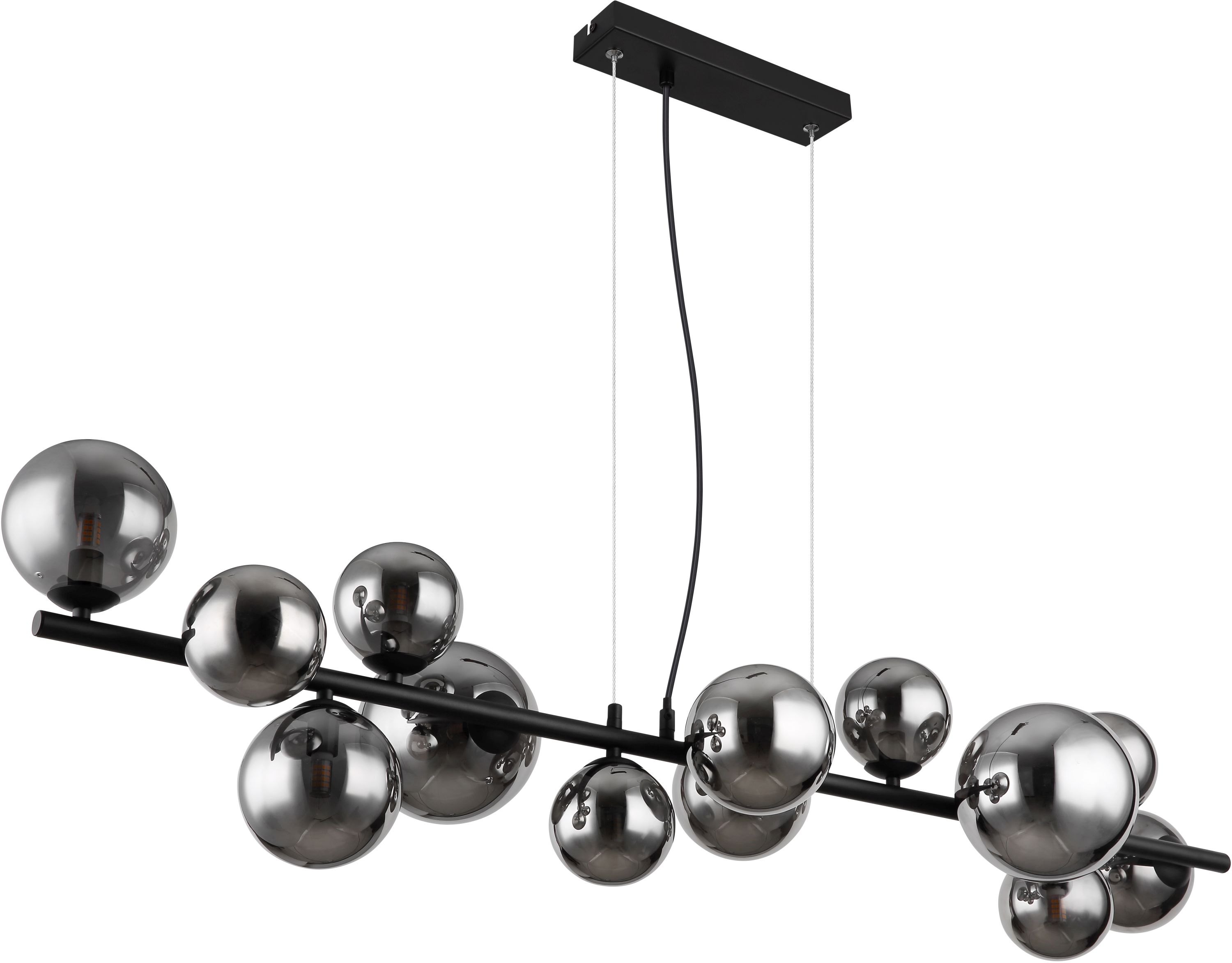 Globo Lighting Riha lampada sospesa x3.5 W nero-fumé 56133-13H