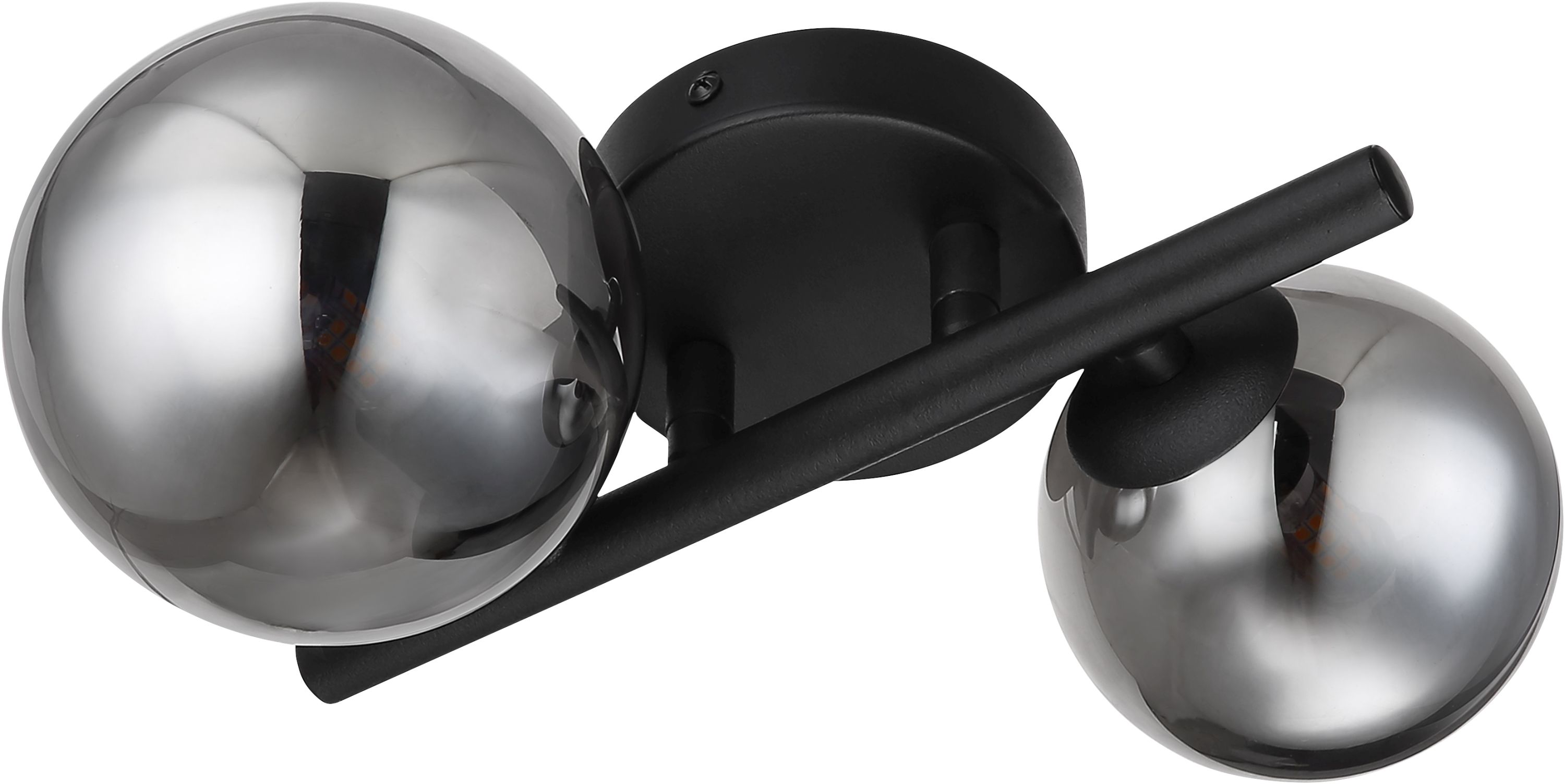 Globo Lighting Riha lampada da parete 2x3.5 W nero-fumé 56133-2W