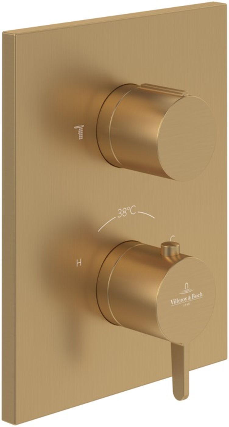 Villeroy & Boch Conum rubinetto per vasca e doccia da incasso con termostato oro TVS12700200076