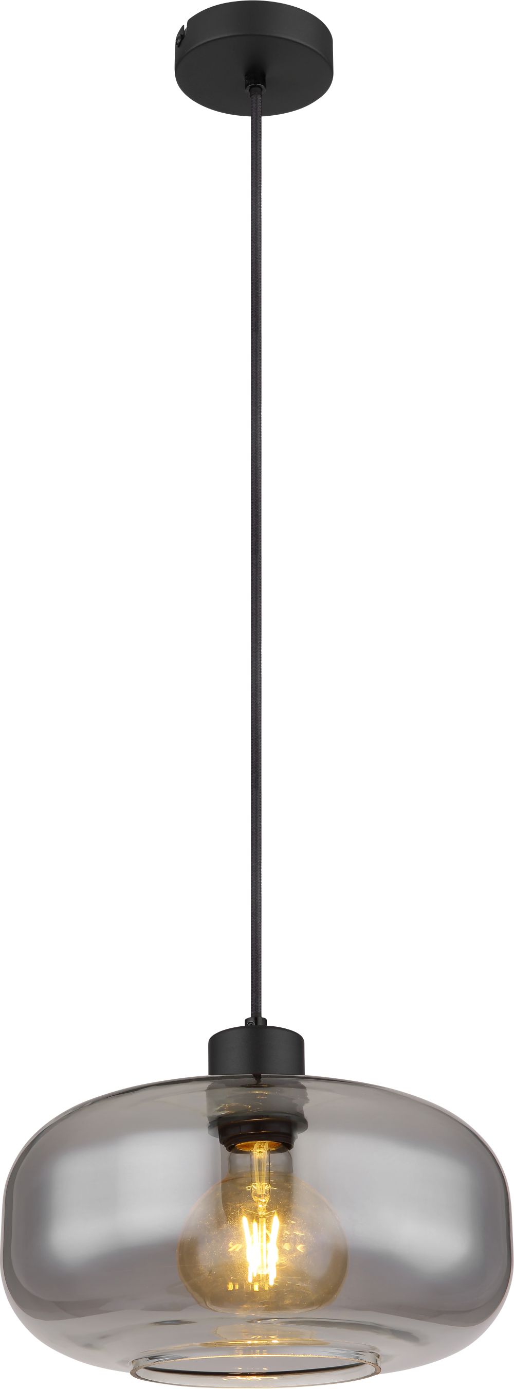 Globo Lighting Giuseppe lampada sospesa 1x40 W nero-fumé 15566H